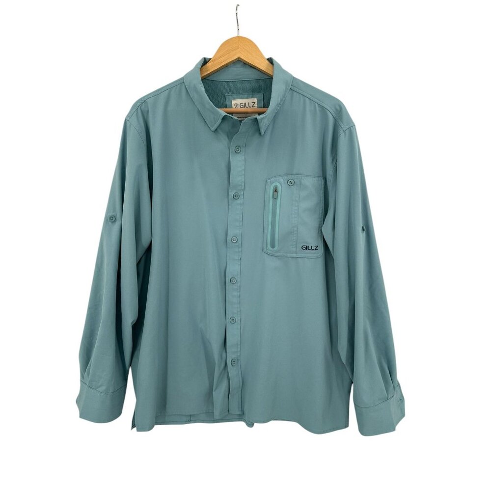 Gillz Fishing Shirt Mens Size XL Outdoor Natural Normcore Relaxed Sporty Utility